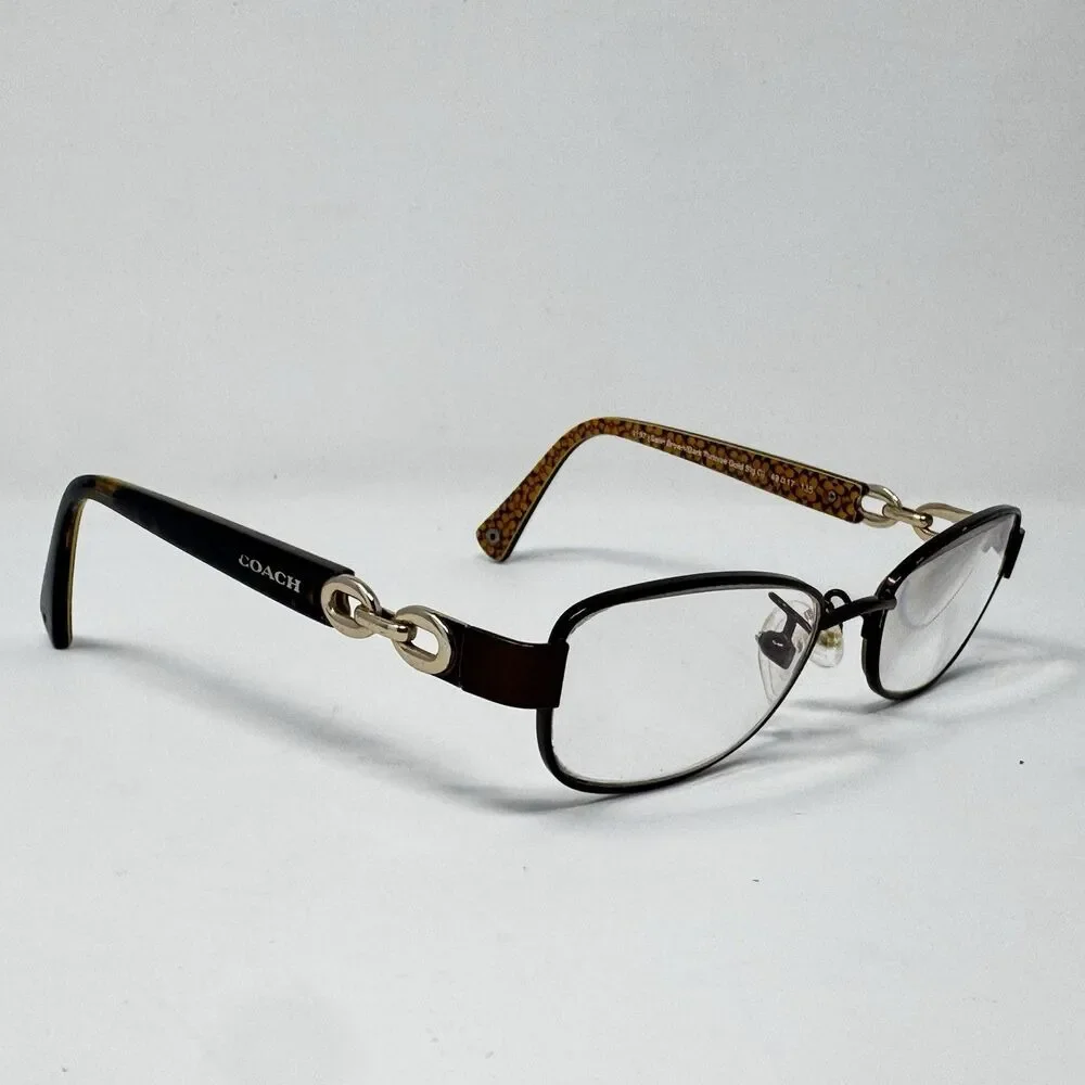 Coach Faina HC5054 9187 Satin Brown Tortoise Eyeglass Frames 49-17-135 (B)